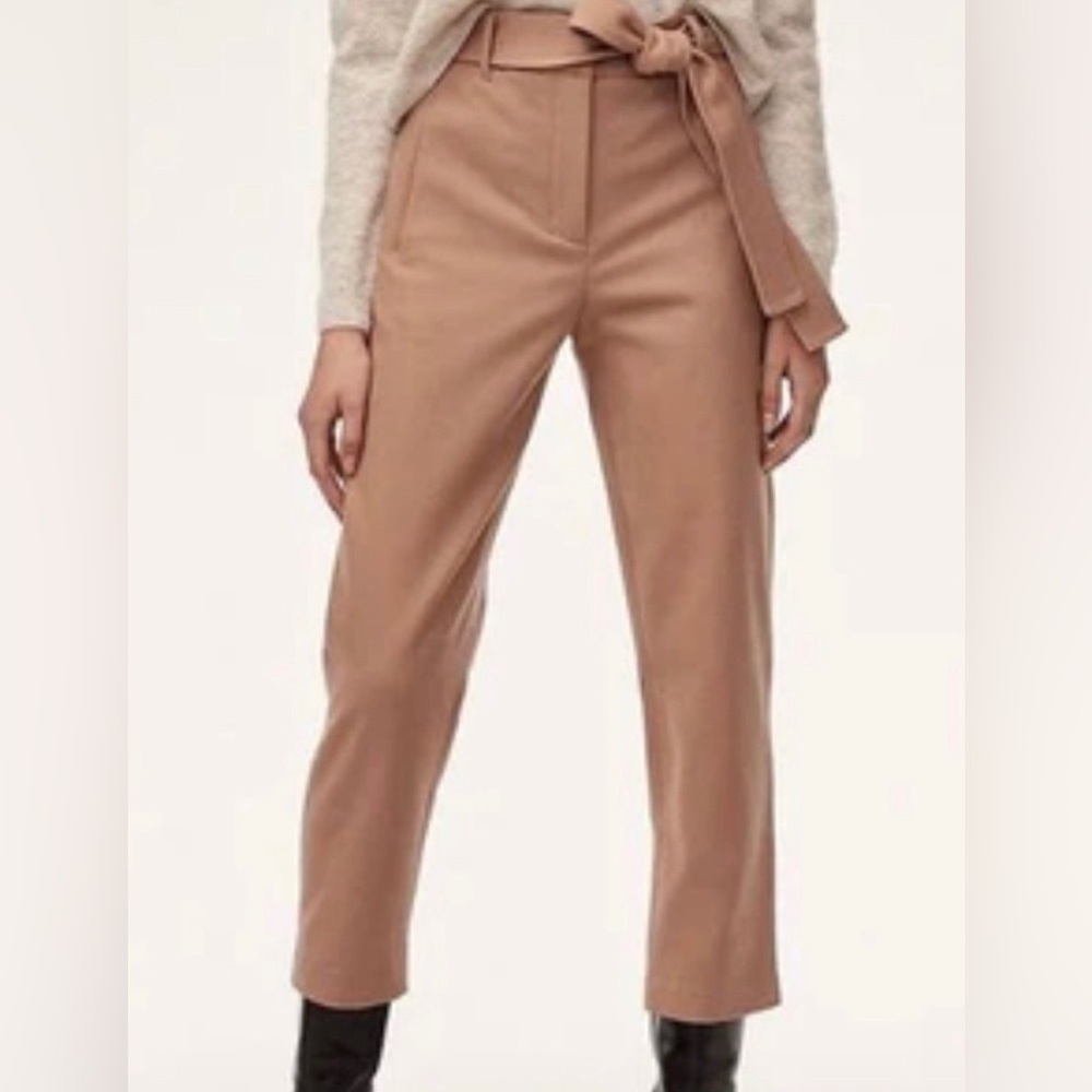 ARITZIA WILFRED NWTs tie front Jallade pant size 4 light brown wool